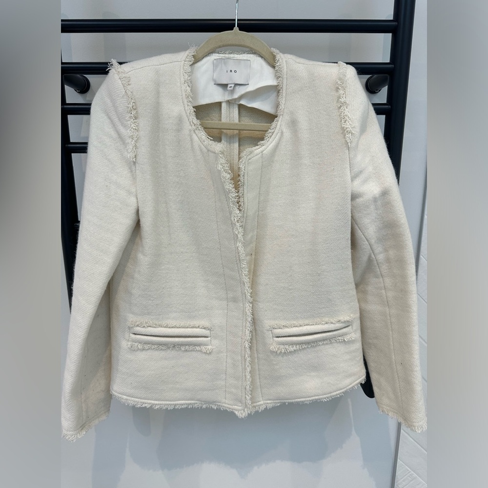 IRO cream/white blazer / jacket size 40